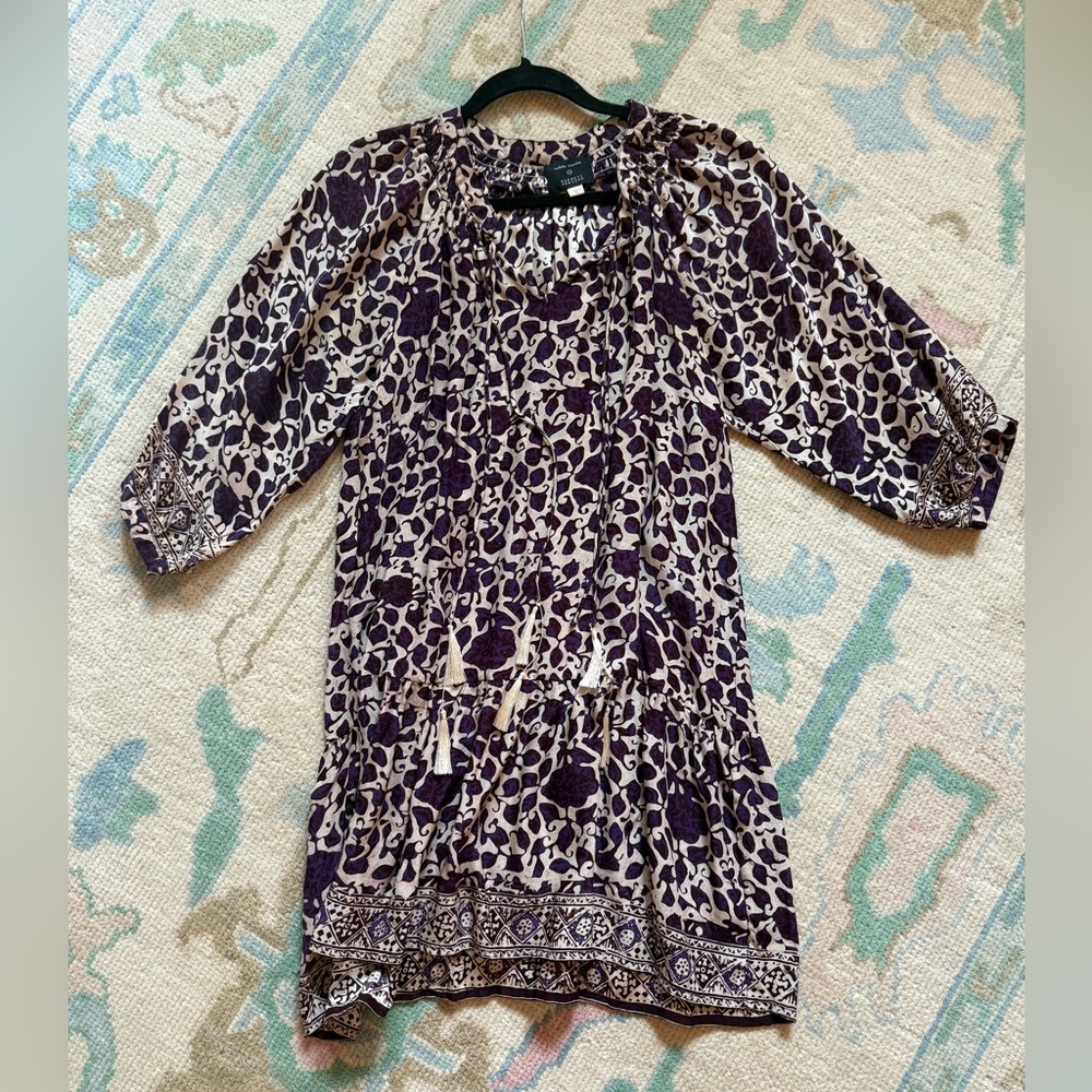 Natalie Martin x Barney’s Purple and Cream Tunic Dress